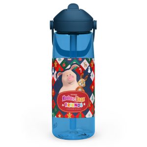 Masha and the Bear Friends Christmas Flip straw water bottle