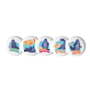 Masha and the Bear Friends: Cat 1.25 Set of pin buttons
