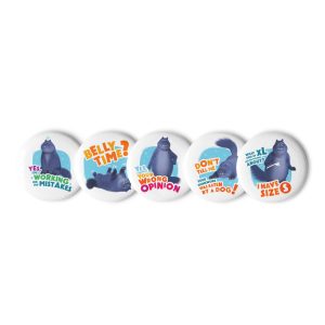 Masha and the Bear Friends: Cat 2.25 Set of pin buttons