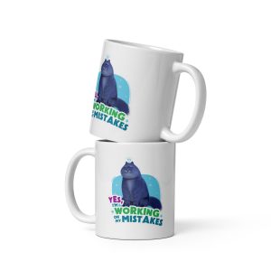 Masha and the Bear Friends: Cat White glossy mug