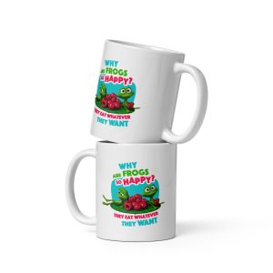 Masha and the Bear Friends: Swamp Squad White glossy mug