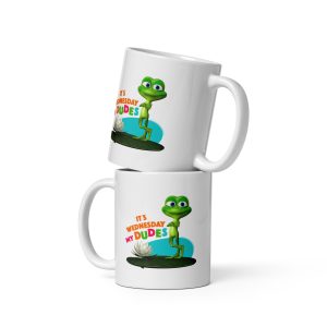 Masha and the Bear Friends: Swamp Squad White glossy mug