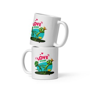 Masha and the Bear Friends: Swamp Squad White glossy mug