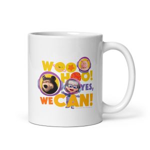 Masha and the Bear Friends White Glossy Mug
