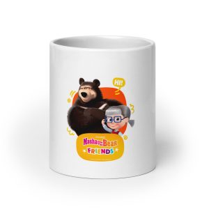 masha y el Oso Friends White Glossy Mug